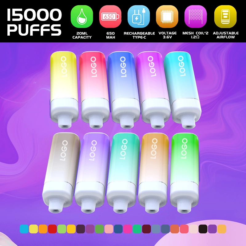 OEM Puffs 10K 15K/15000 Puffs Private Brand Logo Name Custom Empty Vape Wape Big Vapor Cig Mod