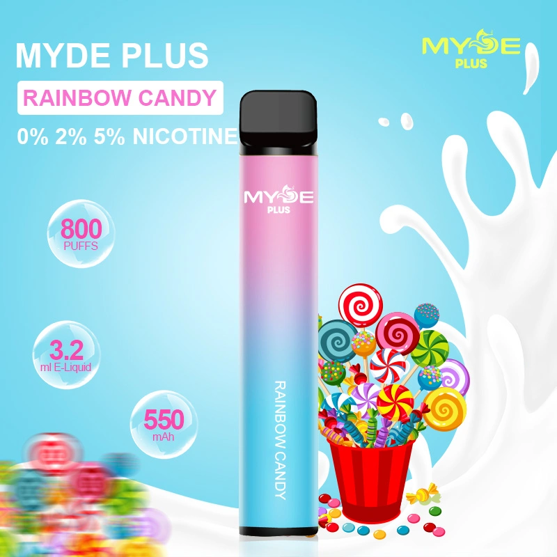 2023 New Coming Myde Multiple Fruity Flavors 800 Puffs 0% 2% 5% Nicotine Disposable Vape Pen