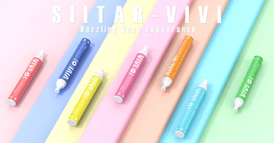 Siistar Vape Vivi 600 パフ 使い捨て Ecig 20mg ニコチン 2ml リッチフレーバー